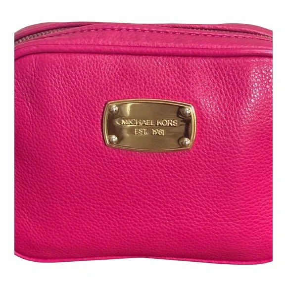 Authentic Michael Kors Leather Pink Gold Crossbody Bag